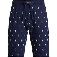 Ralph Lauren för män. 714844765001 Stickade pyjamasshorts i marinblå färg (L), Hemkläder, Bomull, Marino