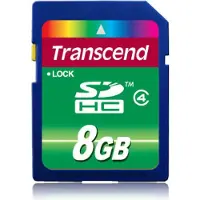 Transcend Standard SDHC-Kort Box 8 GB Class 4