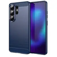 Mtp Products Samsung Galaxy S26 Ultra Borstat TPU Skal - Kolfiber - Blå