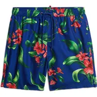 Superdry för män. M3010232A Baddräkt med hawaiimönster i marinblå (M), Strandkläder, Återvunnen polyester, Hållbar, Marino