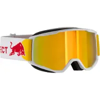 Red Bull Spect Eyewear Neon White Goggle brown with red