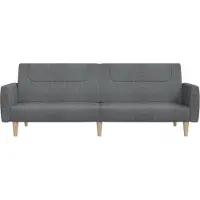 vidaXL 2-sits bäddsoffa ljusgrå tyg 375784