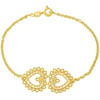 Lempikoru Pitsisydän guld silverarmband 55 312 00 190