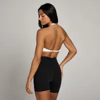 MP Women's Tempo Halterneck Open Back Sports Bra – White - XS