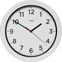 TFA-Dostmann 60.3078.02 Kvarts Klocka outdoor 33 cm x 52 mm Vit stänkvattenskydd
