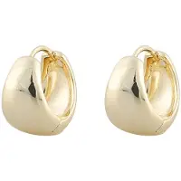 Sno of sweden Core Pure ovala förgyllda ringörhängen 16 mm 1200-5100257