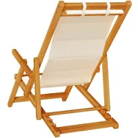 vidaXL Strandstol med kudde 2 pcs Brun x Massivt akaciaträ
