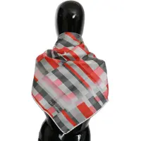 Costume National Siden scarf med geometriskt mönster