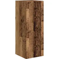 vidaXL TV Vägghylla Gammalt trä 30 x 31 x 80 cm Konstruerat trä
