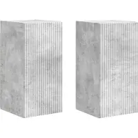 vidaXL TV Vägghylla 2 pcs Betong 30 x 31 x 60 cm Konstruerat trä