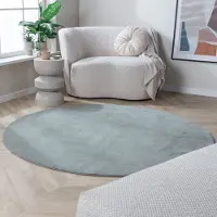 NATURL. Rund tvättbar matta | Vivid grön hos Volero | Ø 200 cm | Polyester | Enfärgad | Rund | Låg lugg