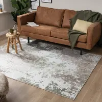 FRAAI Modern matta | Sarge grön hos Volero | 120x170 cm | Polyester | Abstrakt | Rektangulär | Plattvävd