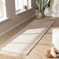 NATURL. Löpare i ull | Feline vit/melerad hos Volero | 50x150 cm | Ull | Blandat | Löpare | Plattvävd