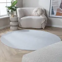NATURL. Rund tvättbar matta | Vivid grå hos Volero | Ø 200 cm | Polyester | Enfärgad | Rund | Låg lugg