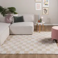 FRAAI Retromatta | Gambit gräddvit/vit hos Volero | 140x200 cm | Bomull | Symmetrisk | Rektangulär | Hög lugg