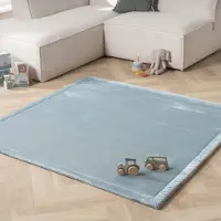 Little Olly Fyrkantig lekmatta | Jip blå hos Volero | 200x200 cm | Polyester | Enfärgad | Fyrkantig | Plattvävd