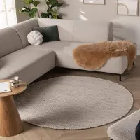 NATURL. Rund ullmatta | Bliss beige/melerad hos Volero | Ø 160 cm | Ull | Enfärgad | Rund | Plattvävd