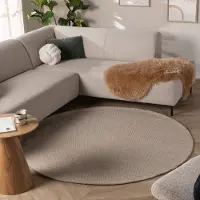 NATURL. Rund ullmatta | Bliss gräddvit/vit hos Volero | Ø 80 cm | Ull | Enfärgad | Rund | Plattvävd