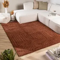 FRAAI Skandinavisk matta | Lova Arches terrakotta hos Volero | 120x170 cm | Polyester | Enfärgad | Rektangulär | Hög lugg