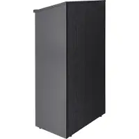 Vevor Podium Stand, 47 i Hostess Stand med 4 rullande hjul, Wood Podium med förvaringshyllor och snedställda skrivbord, talarstolar och podier för kyrka, kontor, skola, hem, svart