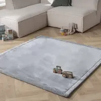 Little Olly Fyrkantig lekmatta | Jip grå hos Volero | 200x200 cm | Polyester | Enfärgad | Fyrkantig | Plattvävd
