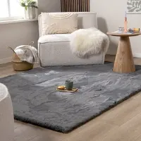 NATURL. Fluffig matta | Comfy Supreme antracit hos Volero | 140x200 cm | Polyester | Enfärgad | Rektangulär | Hög lugg