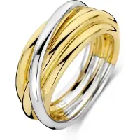 Ti sento tvåfärgad crossover silverring 12056SY/52