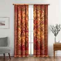 Yiran Furniture 2-delade Boho Livfull Färg Chic Geometriska Gardiner Ljusfiltrerande för Vardagsrum Sovrum Kök Stilfull Estetisk Gardin W60H60(CM)x2pcs&HOOK