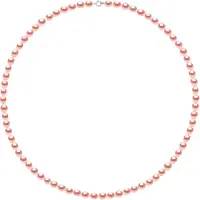 Diadema - Halsband - Äkta sötvattenspärlor - Vit - Rosa - Vitguld