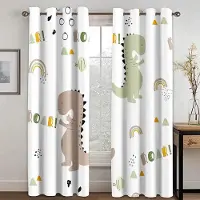 Household supplies MH Tecknade Pojkar Härliga Dinosauriegardiner Färgglada Safari Vilda Djur Roliga Djur Barn Dinosauriegardiner för Barn Sovrum Vardagsrum W60H60(CM)x2pcs&Rod Pocket