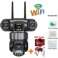 VStarcam 3 Objektiv 12MP HD WiFi-kamera Säkerhetsskydd Hemövervakningskameror Smarta Hem CCTV-kameror Utomhus Vattentät Övervakning WiFi Camera