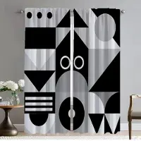 Household supplies MH Geometri Mörkläggningsgardin för Rum 2 Paneler Halloween Dekoration Skärmar Moderna Vardagsrumsgardiner Avdelnings Tyg för Sovrum W50xH70cmx2pcs-CL