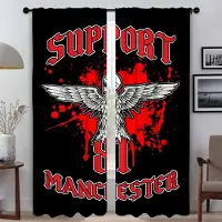 Household supplies MH Hells Angels Gardiner för Sovrum Halloweendekoration Heminredningsgardiner för Vardagsrum Avskärmningsgardiner Mörkläggningsgardin W50xH70cmx2pcs-CL