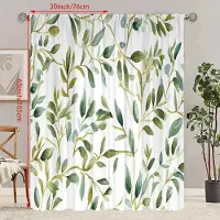 Household supplies MH 2 st - Grönbladstryckt gardin, 100% polyestermaterial genomskinligt, lämplig för sovrumsgardiner och vardagsrumsdekoration 51Wx82L(130x210cm)