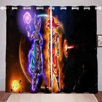 Household supplies MH Dragon Ball Tecknad Gardin Tryck Pojkpresenter Sovrum Polyester Skuggning Vardagsrumsfönster Mörkläggningsavskärmning Hemdekoration 100x140cm&Grommet Top
