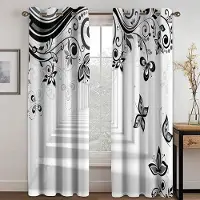 A Family Of Home Textiles Abstrakt Cirkel Linje Blommönster Retro Fönstergardiner för Vardagsrum Sovrum Kök Moderna Gardiner Hemdekoration Draperier W100H240(CM)x2&Grommet Top