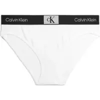 Calvin Klein 1996 Collection Småfyrkantig Bokstav Jacquard Bekväma Mellanhöga Underkläder Damunderkläder Vit QF7222-110 S