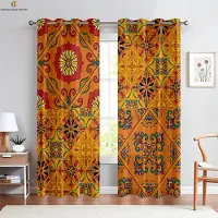 Yiran Furniture Bohemiskt Rutmönster Dekorativa Gardiner Sovrum Vardagsrum Kök Balkong Fönstergardiner Polyesterfiber 2 Delar W50xH130(CM)x2PCS&Rod pocket