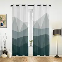 Household supplies MH Orange Triangel Geometri Orange Gardiner för Sovrum Vardagsrum Draperier Kök Barnrum Fönstergardin Modern Heminredning 135W x 60H(cm) x1