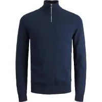 Jack & Jones Tröja - Stickad - Noos - JjeEmil - Marinblå Kavaj - - 12 år (152) - Tröja