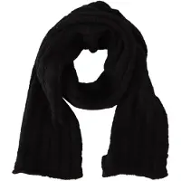 Dolce&Gabbana Damernas Svarta Jungfruull Stickad Unisex Värmande Sjal Scarf