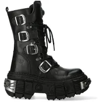 New rock Mid Calf Gothic läderstövlar-WALL1473-S3