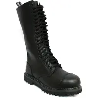 Grinders Unisex Svarta Punk Militärstövlar-King CS