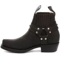 Grinders Unisex Bruna Western läderstövlar-Renegade Lo