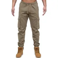 Enzo | Cargo Jogger Jeans för herrar - Beige