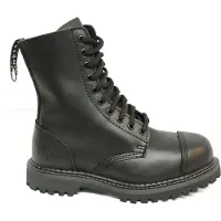 Grinders Stag CS Svart Unisex Säkerhet Ståltå Cap Militär Punk Boots