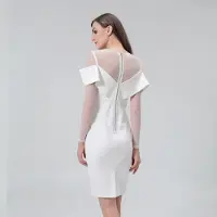 Smart & Joy Bodyconklänning med bardotringning i jersey och tyll