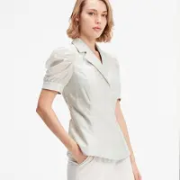 Smart & Joy Kortärmad blus i organza