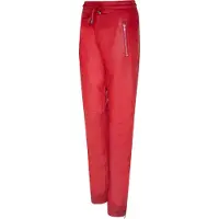 Infinity Leather Dam Röd Nappa Läder Byxor Joggers