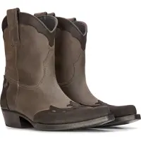 Infinity Leather Westernstövlar i läder för män Svart Cuban Cowboy Winklepickers Classic Pointed